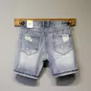Jeans pour hommes Été Ripped Hole Shorts Hommes Coréen Droit Micro Élastique Patch Mendiant Pantalon Court Haut de gamme Designer Beau Jeans 230824