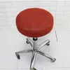 Capas de cadeira Europa tampa de banquinho de estilo na Europa assento redondo para barra elástica de cor de cor sólida protetor de capa deslizante