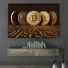 Schilderijen zwart en gouden bitcoin posters ANFD prints inspirerend geld canvas schilderen muurkunst foto's voor woonkamer cuadros decor 230823