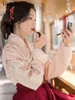 Vêtements ethniques Robe de style japonais Femmes Long Kimono Cardigan Filles Jupe Floral Brodé À Manches Longues Yukata Haori Ancien Oriental