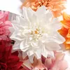 Decorative Flowers 5PCS 15CM Artificial Dahlia DIY Headwear Decoration Silk Flower Wedding Accessories