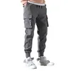 Pantalon pour hommes Longueur de la cheville Cargo Jogger Hommes Mince Respirant Coréen Printemps Été Pantalon Sportswear Mâle Jogging Pantalon Extérieur 2023 Noir