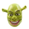 Party Masks Green Shrek Latex Masks Movie Cosplay Adult Animal Party Mask Realistic Masquerade Prop Fancy Dress Party Halloween Mask 230823