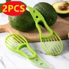 New 3 in 1 Avocado Slicer Shea Corer Butter Fruit Peeler Pulp Sepapator Plastic Knife Kitchen Tools Gadgets HKD230810