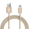 Nylon Micro USB -kabelflätad typ C -kablar 1m 2m 3m 1,5 m 0,25 m snabb telefonladdare Sync Dataledning för Samsung Xiaomi Android -telefon