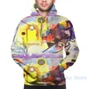 Мужская толстовка мужской толстовки для женщин смешная Wassily Kandinsky Yellow Red Blue Print Casual Hoodie Streatwear