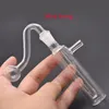 Pas cher clair portable Mini 9,5 cm plate-forme d'eau en verre dab bong tuyau avec tuyau de paille en silicone et bol de brûleur à mazout pour fumer