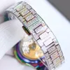 Diamond Watch Women Hotes Automatic Mechanical Movement 35.2mm الياقوت من الفولاذ المقاوم للصدأ معصم معصمه