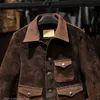 Men's Jackets 2023 Top Camel Leather Three Pocket Jacket for Men Brand Vintage Coat Plus Size 6XL 230824