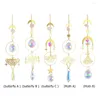 Tuindecoraties Crystal Wind Chimes Butterfly Mot Prisms Metal Light Catcher Windbell ornamenten