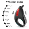 Cockrings Adjustable Cock Ring for Men Vibrating Penis Remote Control Ejaculation Delay Clitoris Stimulation Sex Toy Couples 230824