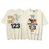 デザイナーファッション服ラグジュアリーメンズティーTシャツサマーハイストリートアメリカンRR123ファッションスポーツルーズ燃焼クロスプリントクロスクルーネックショートスリーブメンズノンフォグ