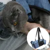 Bolsa de aseo para gatos, portador ajustable para mascotas, sujeción para recorte de uñas, saco antiarañazos para morder, viaje