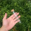 Whole- 30 120 mm 60 ml szklane butelki fiolki słoiki Test Rurka z korkiem Pusta szklana przezroczyste przezroczyste butelki 24pcs Lot1266y