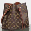 Дизайнерские сумки ковша Неоноэ коричневый цветочный плечо кожаные классические сумки по кроссовым мешкам мессенджеры женские сумочки Тоталя высокий Q i4dz#