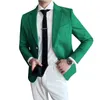 Мужские костюмы Blazers 2023 NWE Men Pure Color Business Supt Jupt Black Green White Fashion Swed Ball Press Party Slim Fit Pat 230823