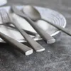 Stekkniv och gaffel vintage gammalt rostfritt stål västra bordsartiklar efterrätt sked snöflinga silver frostad knivgaffel hkd230812