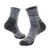 Chaussettes de sport en coton pour hommes et femmes, chaussettes de randonnée, de marche, chaudes, thermiques, confortables, rembourrées, évacuant l'humidité, pour l'hiver