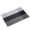 Tabel Runner 6pcs Placemats Warmtebestendige kleurbestendige anti-Skid Wasbare Mats Square PVC TI99