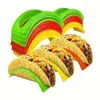 500pcs Tortilla Roll Stand Taco colorato Porta di plastica Panino Display Piatto Piatto Piatto Foot Foot Foot