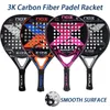 Squash Racquets Professional Padel Tennis Racket 3K Carbon Fiber High Balance Smooth Surface with EVA SOFT Memory Paddle 230824