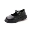 Platte schoenen Nieuwe kinderen leren schoenen Meisjes Student Schoolschoenen voor kinderen Oxford schoenen Platform Mary Jane schoenen Zwart Basic Flats Rood 20R L0824