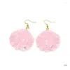 Halskette Ohrringe Set rosa Muscheln Meerjungfrau Themen Cosplay Dangle für Mädchen Prinzessin Beach Urlaub