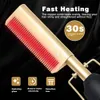 Hårrätare Professional Straight Came Comb Iron Strainening Borste Heating Electric Curler 230823