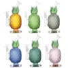 Gros épais ananas Bongs verre conception unique pour les plates-formes de narguilé 7 pouces pipes à fumer Bong Bubblers Mimi Dab Rig conduites d'eau multicolores avec bol d'entonnoir de 14 mm