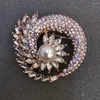 Brooches Fashion High Quality Rhinestone Snails Brooches/ 2023 Flower Pearl Broches For Women/brosche/broszka/wholesale