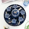 Кружки Light Luxury Star Moon Theme China Bone Ceramic Mug Mug Pot Set Set High Coffee Golden Rim Gift Package 230824