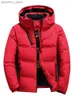 Hiver chaud hommes vestes manteau décontracté chaud col montant Puffer épais chapeau blanc canard Parka mâle noir hiver doudoune avec capuche Q230823