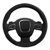 Car Steering Wheel Cover Genuine Leather Suede For Audi A3 8P Sportback A4 B8 Avant A5 8T A6 C6 A8 D3 Q5 8R Q7 4L S3 S4347K