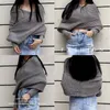 Scarves Fashion Winter Warm Solid Color Knitted Wrap Scarf Crochet Thick Shawl Cape with Sleeve for Women and Men Scarf with Leeves 230823