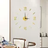 Wall Clocks Modern Clock Acrylic Diy Mute Simple Solid Color Glow-In-The-Dark Home Living Room Office Decroation