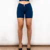 Shascullfites Melody Short taille moyenne fil foncé bleu foncé jean Short Scrunch Bum Sport court pantalon de levage femmes été