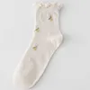 Women Socks Lote Calcetines Mujer Lot Woman Summer Wholesale Stock Large Size 35-44 Ultra-Thin Pure Cotton Medium Tube