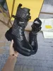 Women Booties Designer Canvas Casual Boots Schuhmodische Frauen Sneakers Gummi -Bottoms hohe schwarze weiße Jumbo Schnürung dicker Sohle 0821