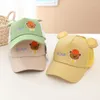 Casquettes de balle Doit Mesh Summer Boy Girl Cap Baseball Chapeaux Bear Ears Corée Sun Kids Peakback pour 2 à 7 ans