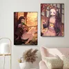 Peintures Japonais Anime Demon Slayer Nezuko Kamado Mignon Sexy Fille Photo Affiche Imprimer Toile Peinture Comique Salon De Thé Mur Accueil Art Décor 230823