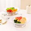 Teller Obstplatten Desserts Süßigkeiten Leicht luxurius abnehmbar El Wohnzimmer Dekoration Gemüse Tablett Küchenorganisator