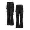 Men's Jeans Ragged Denim Streetwear Pants for Men Distressed Tassel Flare Pants R69 230824