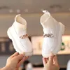 أحذية الفتيات الجلود أحذية سلاسل معدنية تحلق خياطة منسوجة الأميرة أحذية الأطفال ناعم أحذية وحيدة الأطفال الجوارب الأزياء l0824