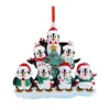 Famiglia di Natale Pinguino Ornamento Resina Personalizzata Casa Decorazione dell'albero di Natale Decorazione della stanza di Natale G0824