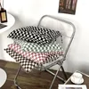 Oreiller anti-dérapant siège damier chaise pour salon voiture arrière chambre canapé coussin de sol décor à la maison