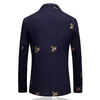 蜂のブレザーメンズファッションウェディングプロムブレザーオスのスタイリッシュなスーツジャケット239gのシングルボタン
