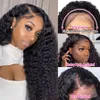 Deep Wave Lace Front Wigs 13x4 Lace Frontal Wigs Curly Human Hair Wig on Sale 10-34 Inch Natural Hair Wig Female