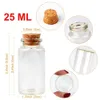 Objets décoratifs Figurines 25 ml Mini bouteille en verre avec bouteille transparente en liège décoration suspendue au centre de plate-forme de mariage faveurs en verre bouteille de bouteille de mariage 230823