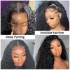 Curly Human Human Human Lace Frontal Wig 13*4 13*6 peruca frontal de renda Remy 150% Modern mostra cabelos brasileiros para mulher negra