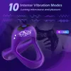 Cockrings 10 Modes Vibrator Cockring Penis Cock ring on for Man Delay Ejaculation Sex Toys Men Rings Penisring Adults 18 230824